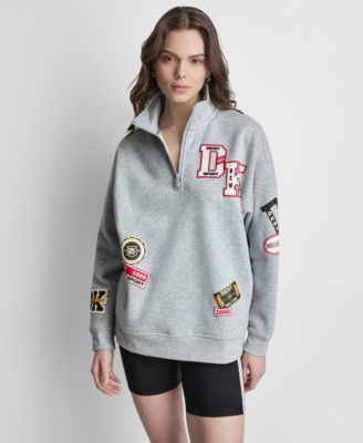 DKNY Sport Женский свитшот с молнией Campus Patch