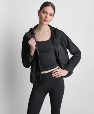 DKNY Sport Женский укороченный худи с капюшоном High-Low