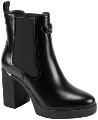 DKNY Women's Tisdel Platform Block Heel Booties