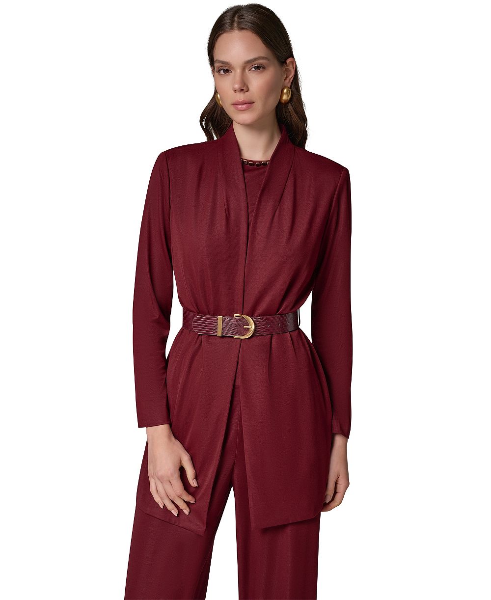 Donna Karan New York Женский вязаный блейзер без воротника и пояса