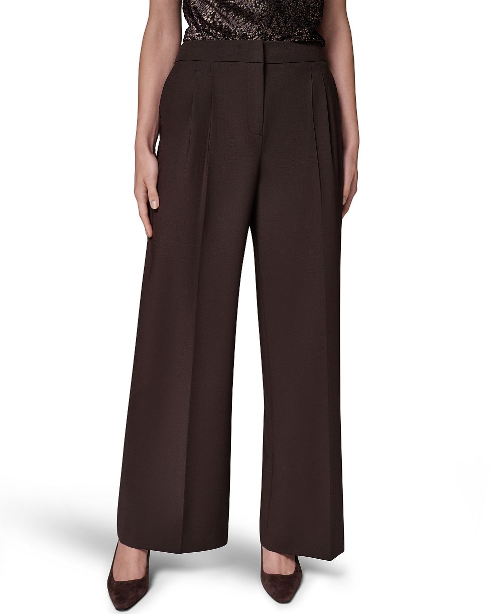 Donna Karan New York женские брюки с высокой талией и широкими штанинами в складку
