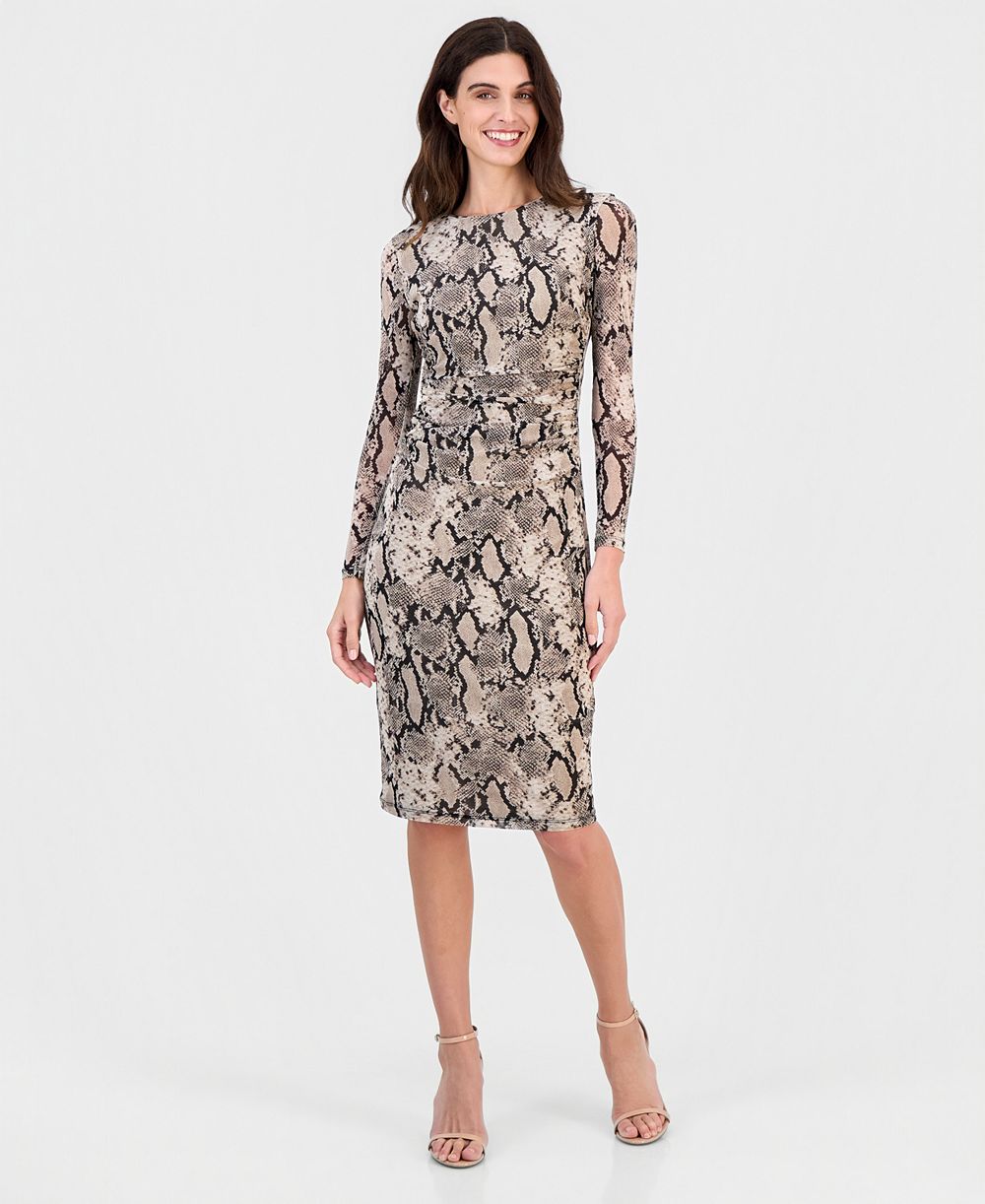 Anne Klein Petite платье миди с принтом змеи