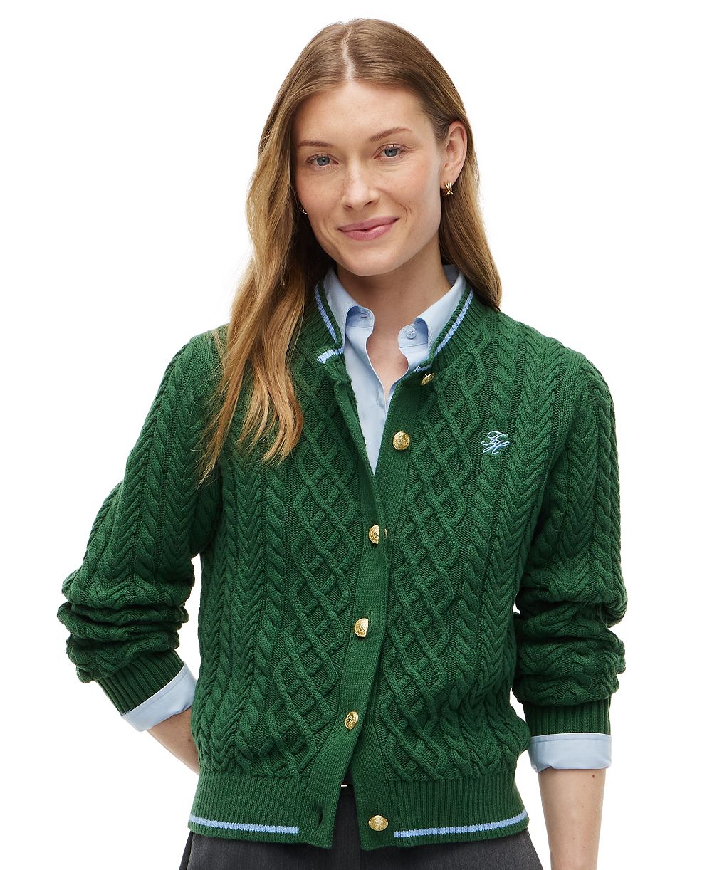 Tommy Hilfiger Women's Heritage Cable Long-Sleeve Cardigan Sweater