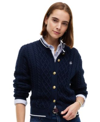 Tommy Hilfiger женский длинный кардиган с длинным рукавом и косой вязкой Heritage