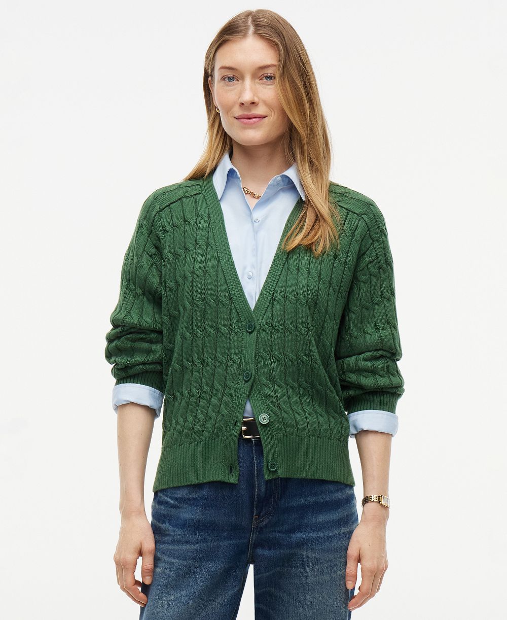 Tommy Hilfiger Women's Oversized Cable-Knit V-Neck Cardigan