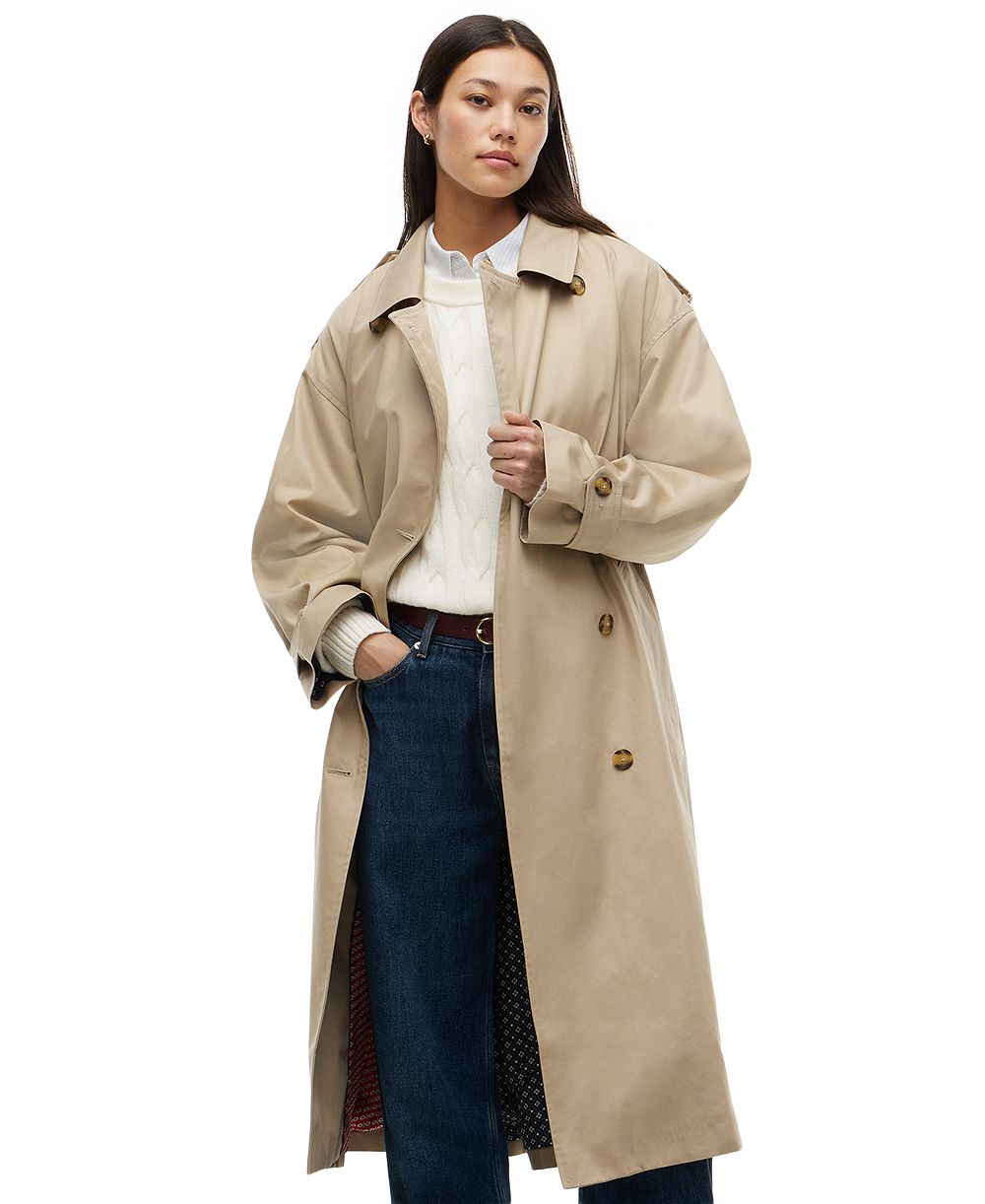 Tommy Hilfiger Women's American Icons Oversized Double-Breasted Trench Coat, Macy's Exclusive