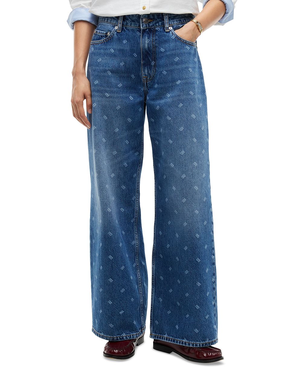 Tommy Hilfiger Women's American Icons High-Rise Wide-Leg Jeans, Macy's Exclusive