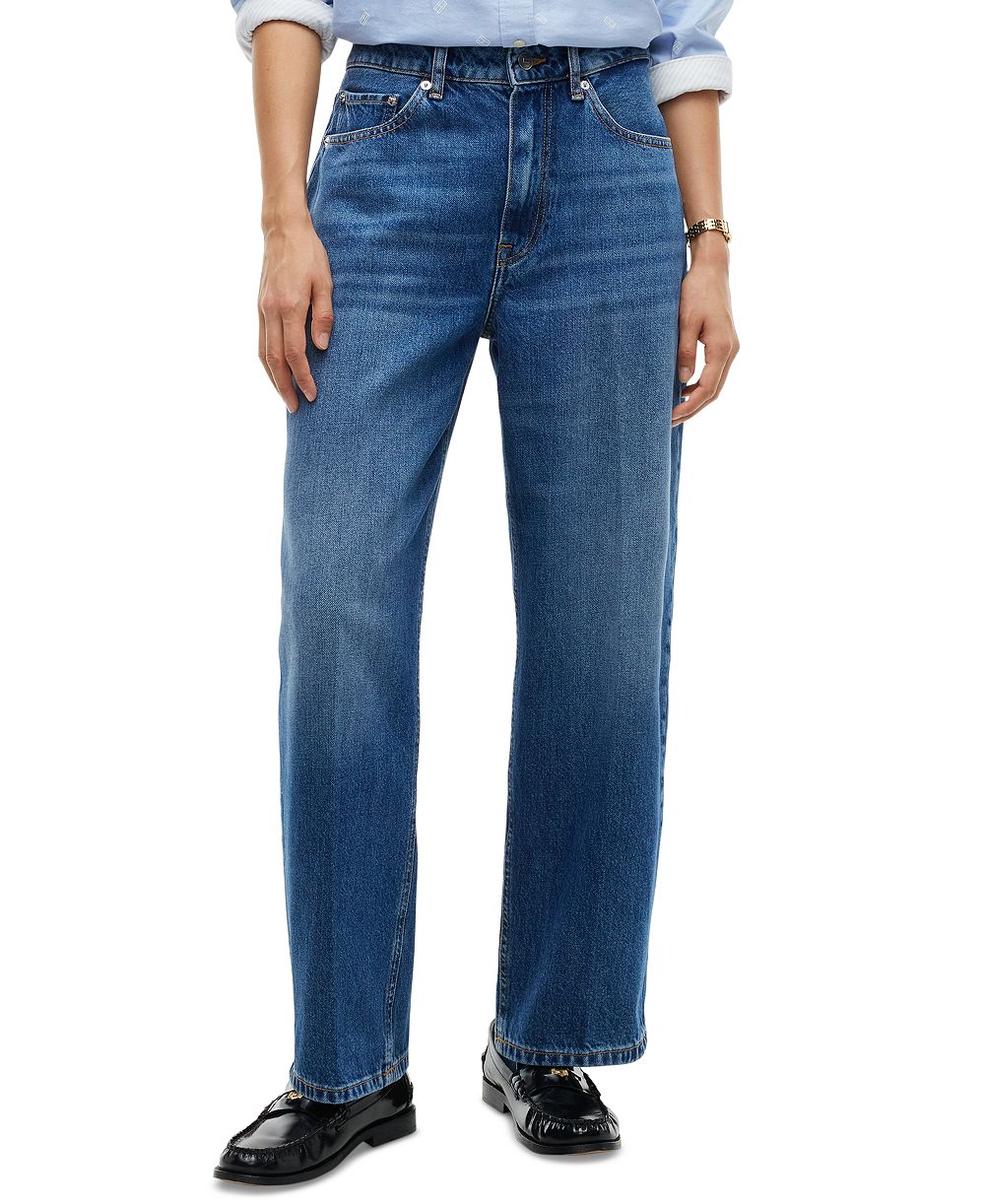 Tommy Hilfiger Women's Barrel High-Waisted 100% Cotton Jeans, Macy's Exclusive