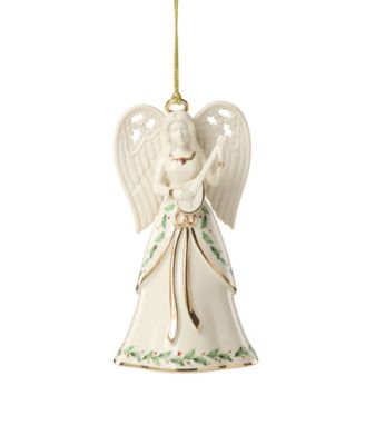 Lenox Holiday Angel Bell with Mandolin Ornament