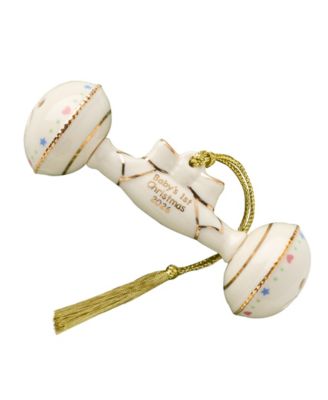 Lenox 2026 Baby's First Christmas Rattle Ornament