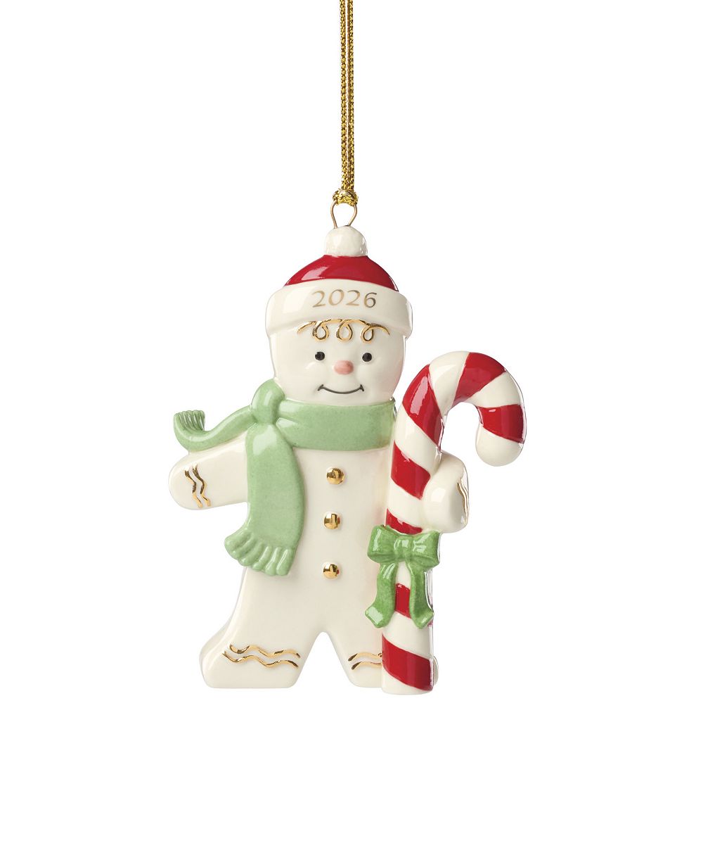 Lenox 2026 Gingerbread with Candy Cane Ornament