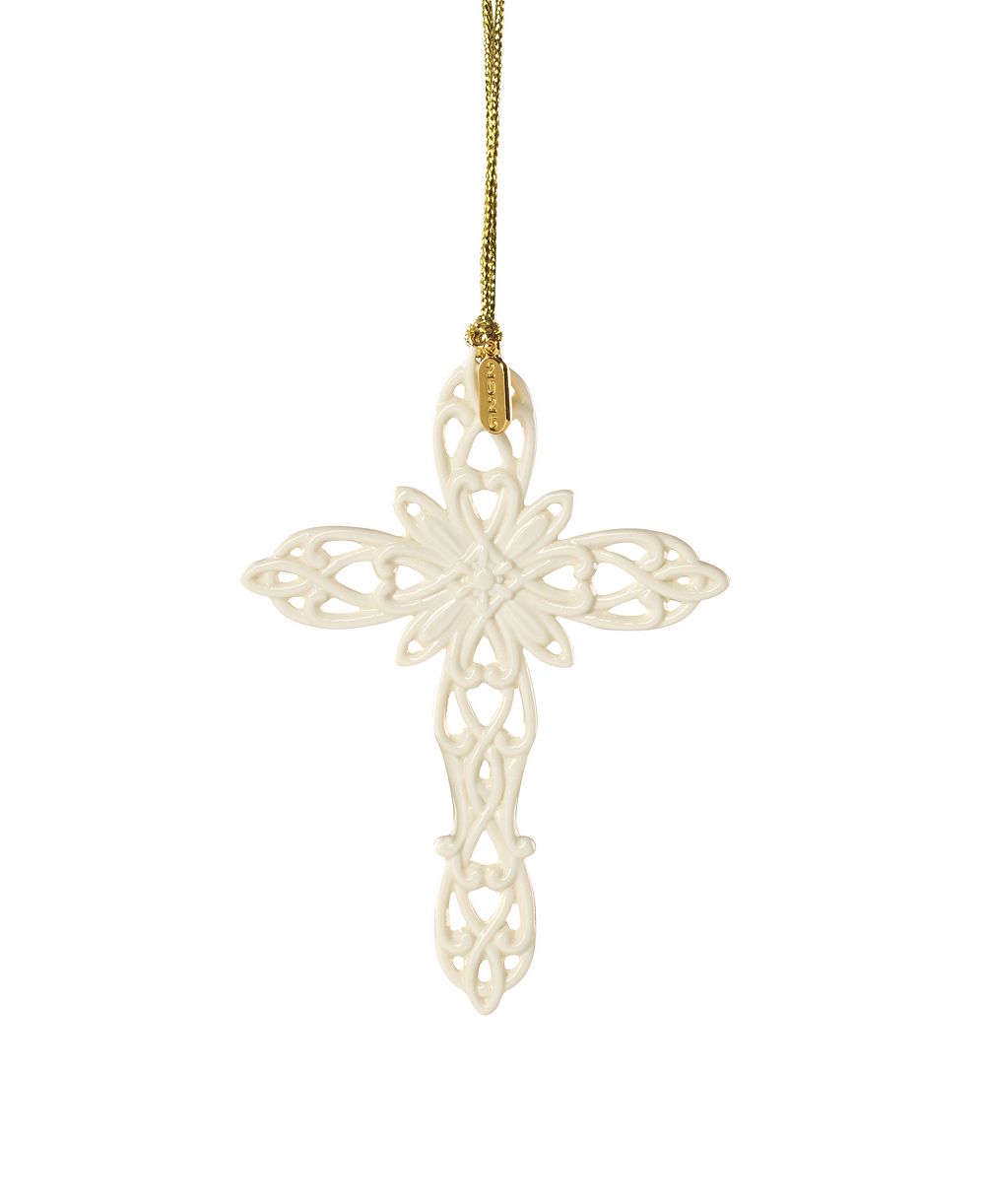 Lenox 2026 Snow Fantasies Cross Ornament