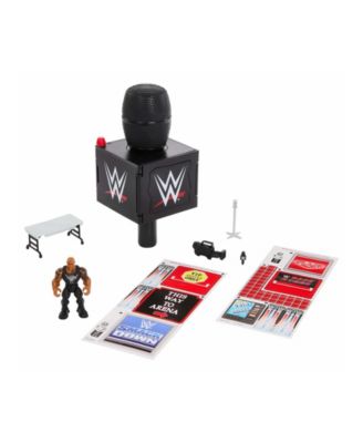 Игровой набор WWE The Rock Knuckle Crunchers Final Boss 2-в-1 с микрофоном, фигуркой и 2 аксессуарами, для детей 6+