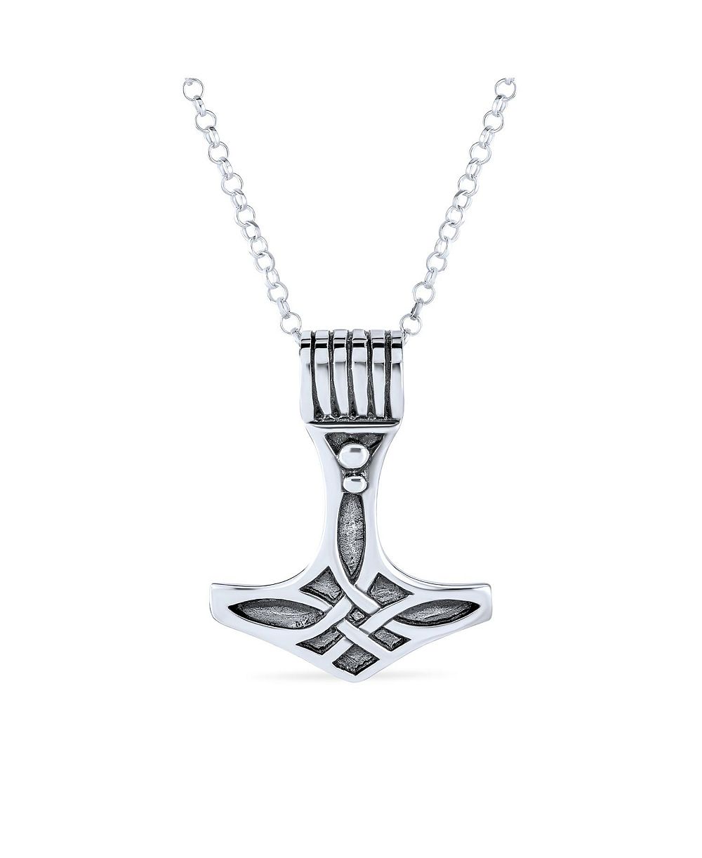 Bling Jewelry кулон-подвеска в виде молота Тора, кельтский символ силы, из состаренного стерлингового серебра 925 пробы