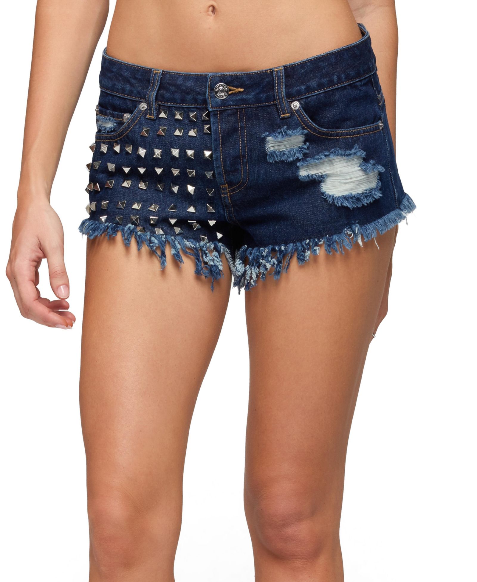 Джинсовые шорты Edikted Women's Studded and Distressed Low Rise