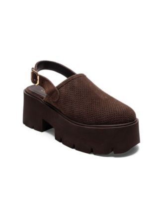FForever & Always Shoes Women's Caldris Leather Platform Sandal