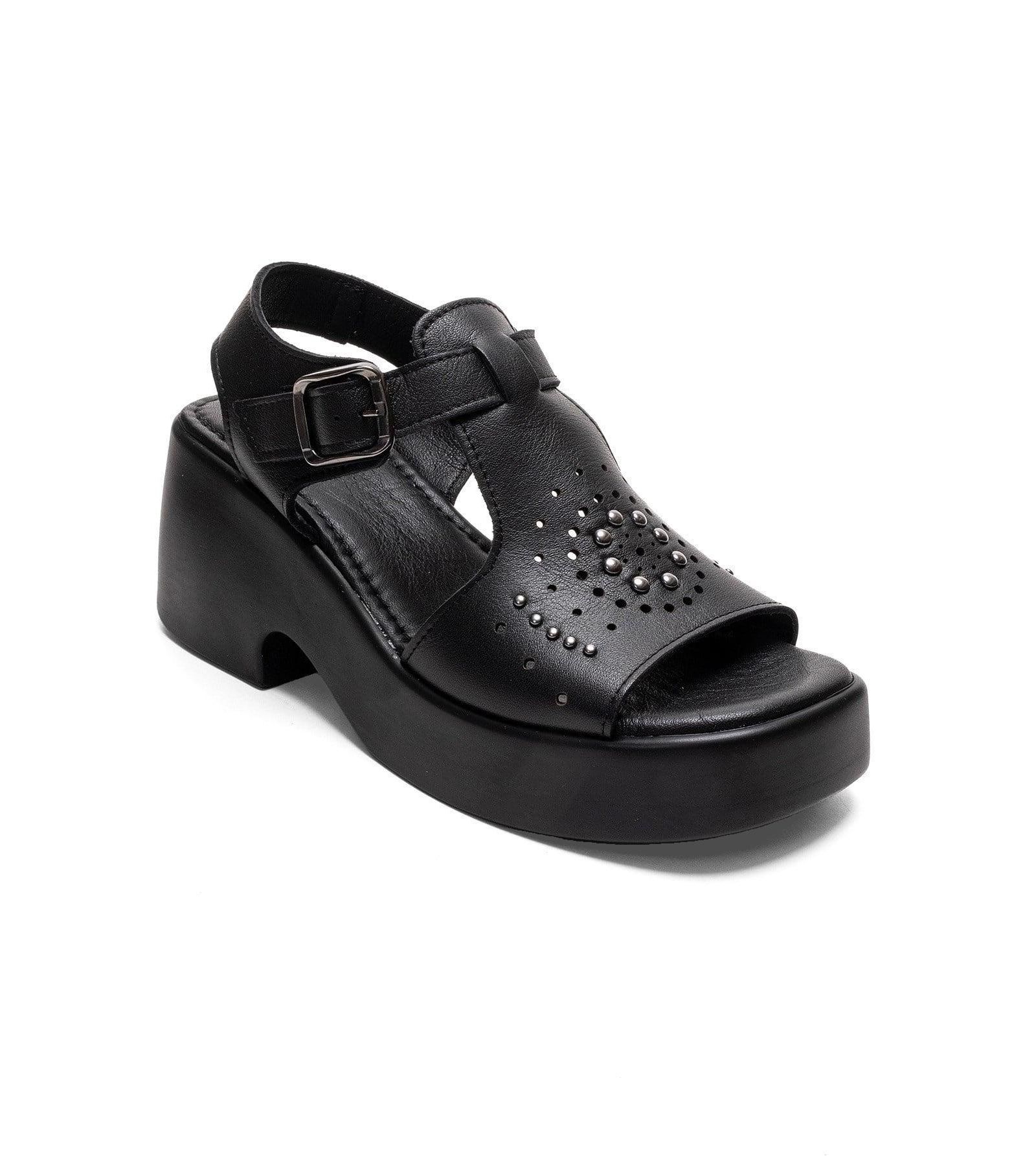 Forever & Always Shoes Women's Romina Leather Platform Sandal