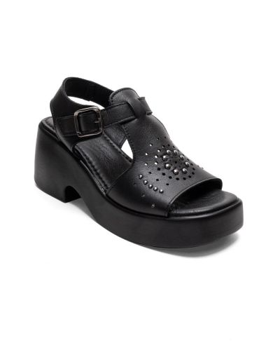 Forever & Always Shoes Women's Romina Leather Platform Sandal