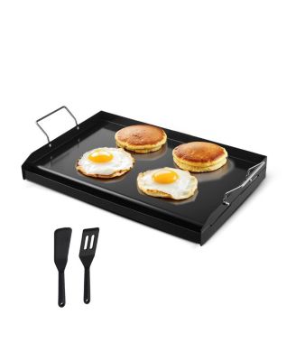 COZITO Carbon Steel Griddle, Flat Top Gas Grill Plate with Handles