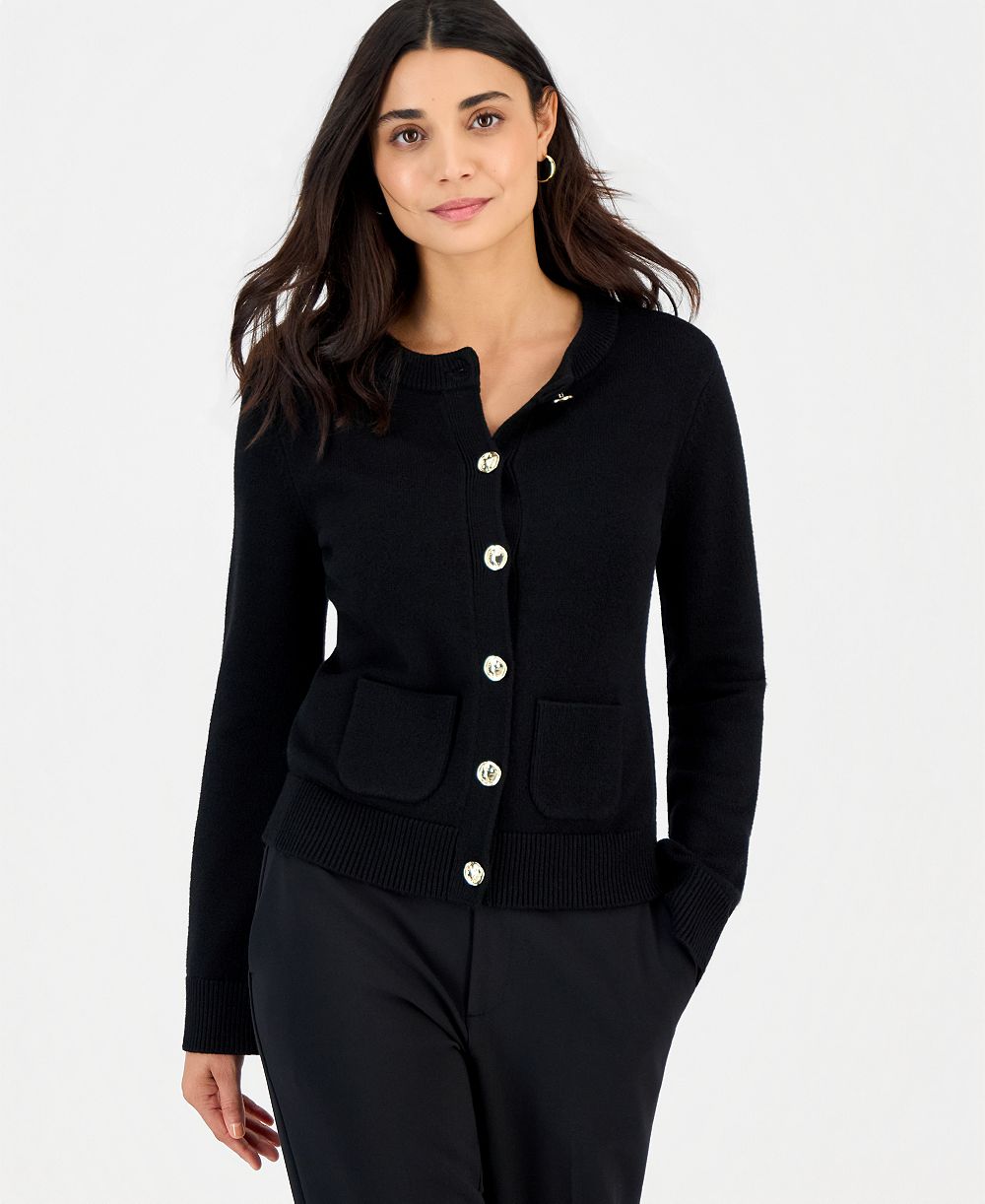 I.N.C. International Concepts Petite Long-Sleeve Button-Front Cardigan, Macy's Exclusive