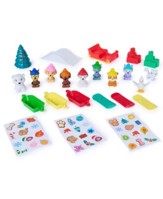 Paw Patrol 24-Day Holiday Advent Calendar Playset with 10 Figures, 7 Vehicles & Accessories, Ages 3+