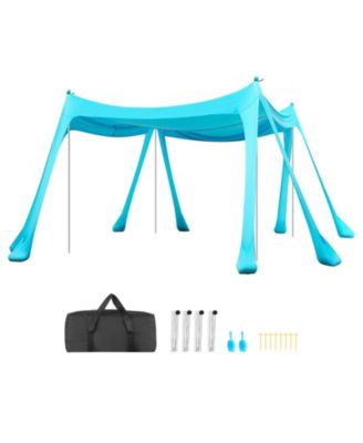Пляжная палатка COZITO Sun Shelter 10 x 10 футов с мешками с песком и устойчивыми стойками