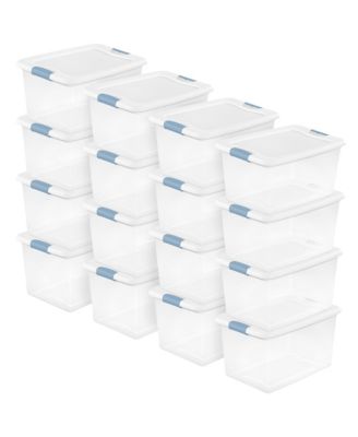 Sterilite Контейнер для хранения с крышкой, 64Qt, белый, 16 шт.