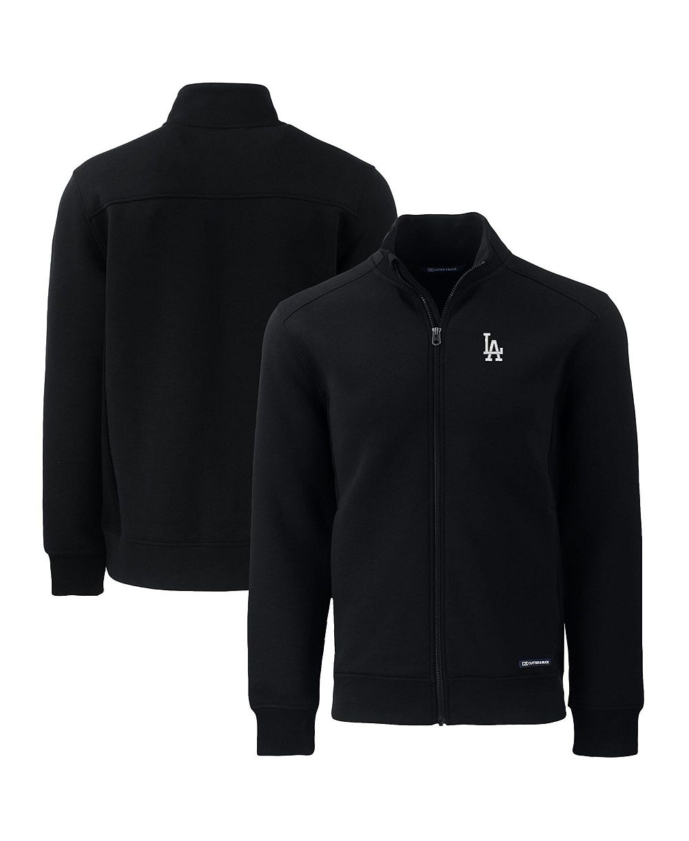 Cutter & Buck Men's Black Los Angeles Dodgers Roam Eco Full-Zip Jacket