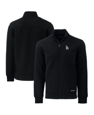 Cutter & Buck Men's Black Los Angeles Dodgers Roam Eco Full-Zip Jacket