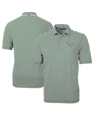 Cutter & Buck Men's Hunter Green Philadelphia Eagles Virtue Eco Pique Micro Stripe Polo Shirt
