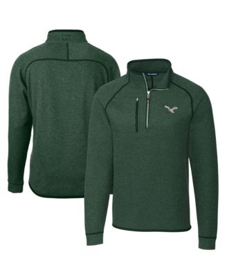 Мужской джемпер Cutter & Buck Philadelphia Eagles Mainsail Heather Green с полумолнией
