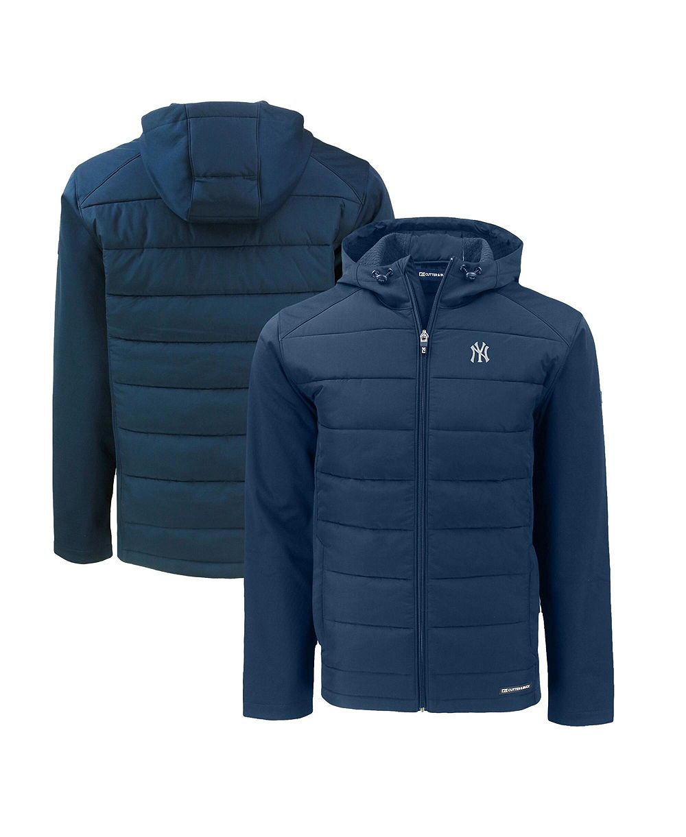 Мужская ветровка Cutter & Buck New York Yankees Big & Tall Evoke Hybrid Eco Softshell Full-Zip Hoodie