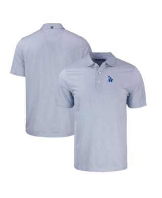 Мужская рубашка-поло Cutter & Buck Royal/White Los Angeles Dodgers Pike Eco Symmetry Print Stretch