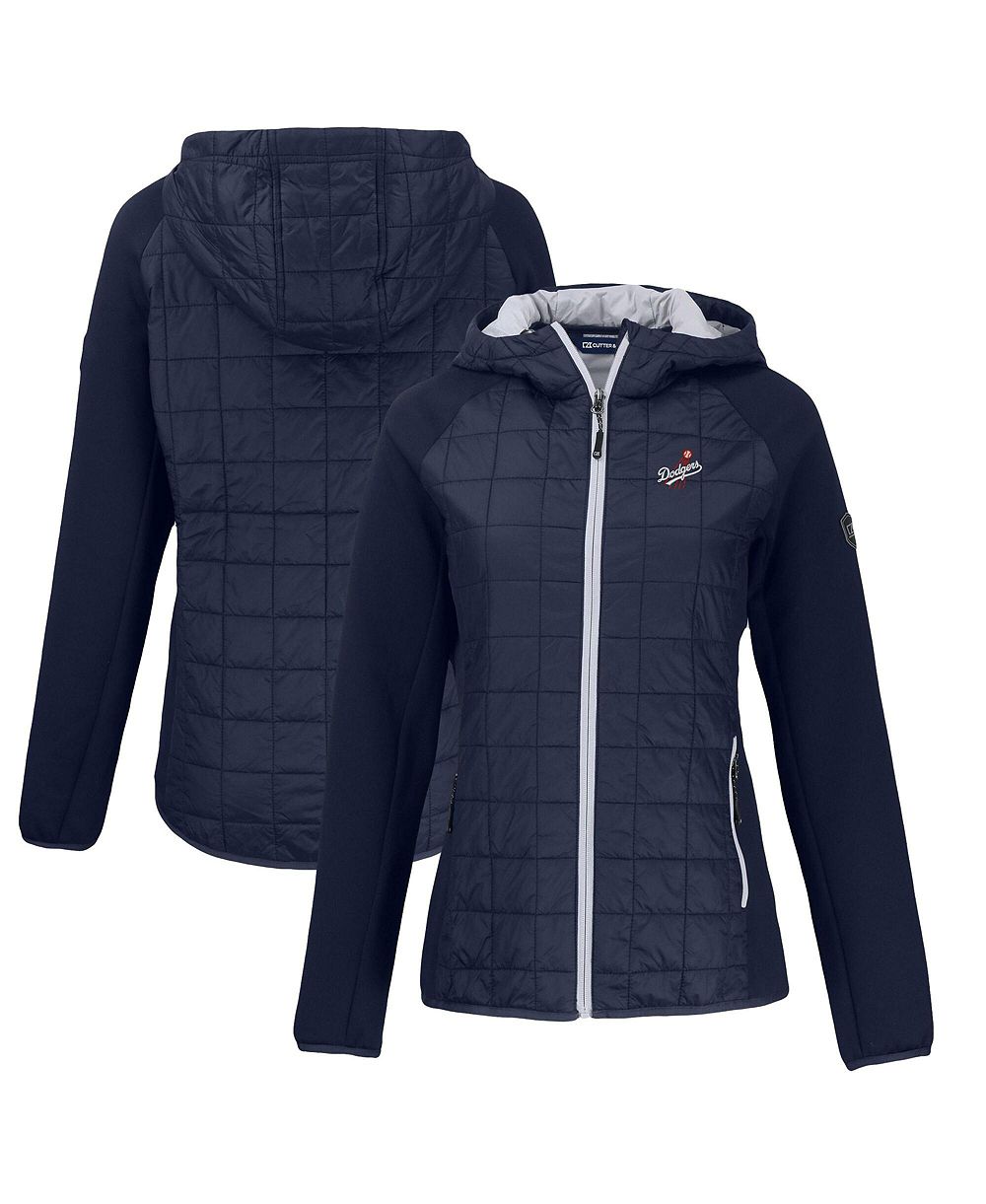 Женская куртка Cutter & Buck Navy Los Angeles Dodgers Cooperstown Collection Rainier PrimaLoft Eco Full-Zip Hybrid