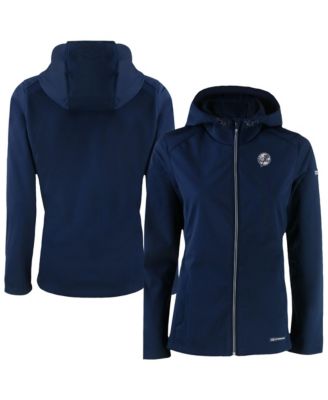 Cutter & Buck Women's Navy New York Yankees Evoke Eco Softshell Full-Zip Hoodie Jacket