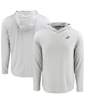 Cutter & Buck Men's Gray Los Angeles Dodgers Coastline Epic Comfort Eco Hoodie Long Sleeve T-Shirt