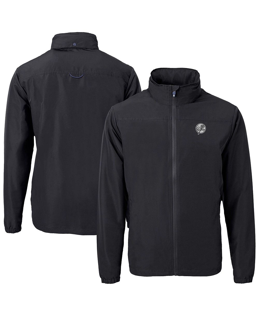 Мужское худи Cutter & Buck Black New York Yankees Charter Eco Full-Zip Hoodie Jacket