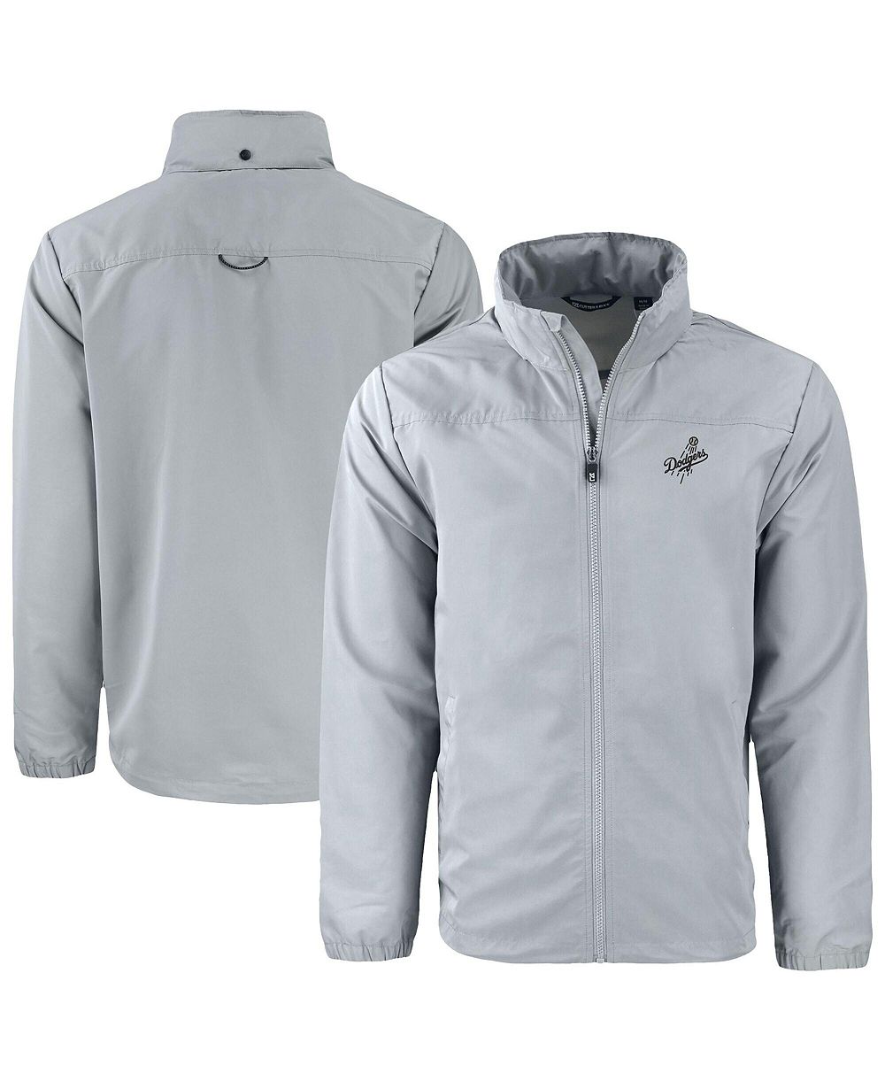 Мужская куртка-худи Cutter & Buck Gray Los Angeles Dodgers Charter Eco Full-Zip