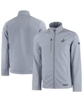 Cutter & Buck Men's Gray Los Angeles Dodgers Evoke Eco Softshell Full-Zip Jacket