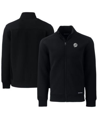 Cutter & Buck Men's Black New York Yankees Roam Eco Tri-Blend Full-Zip Jacket