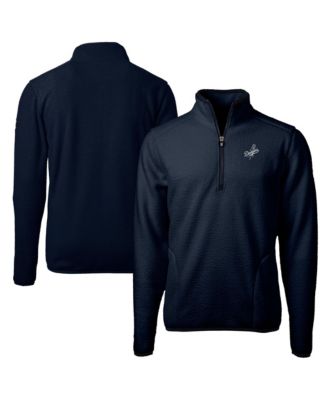 Мужская куртка Cutter & Buck Navy Los Angeles Dodgers Big & Tall Cascade Eco Fleece Quarter-Zip Jacket