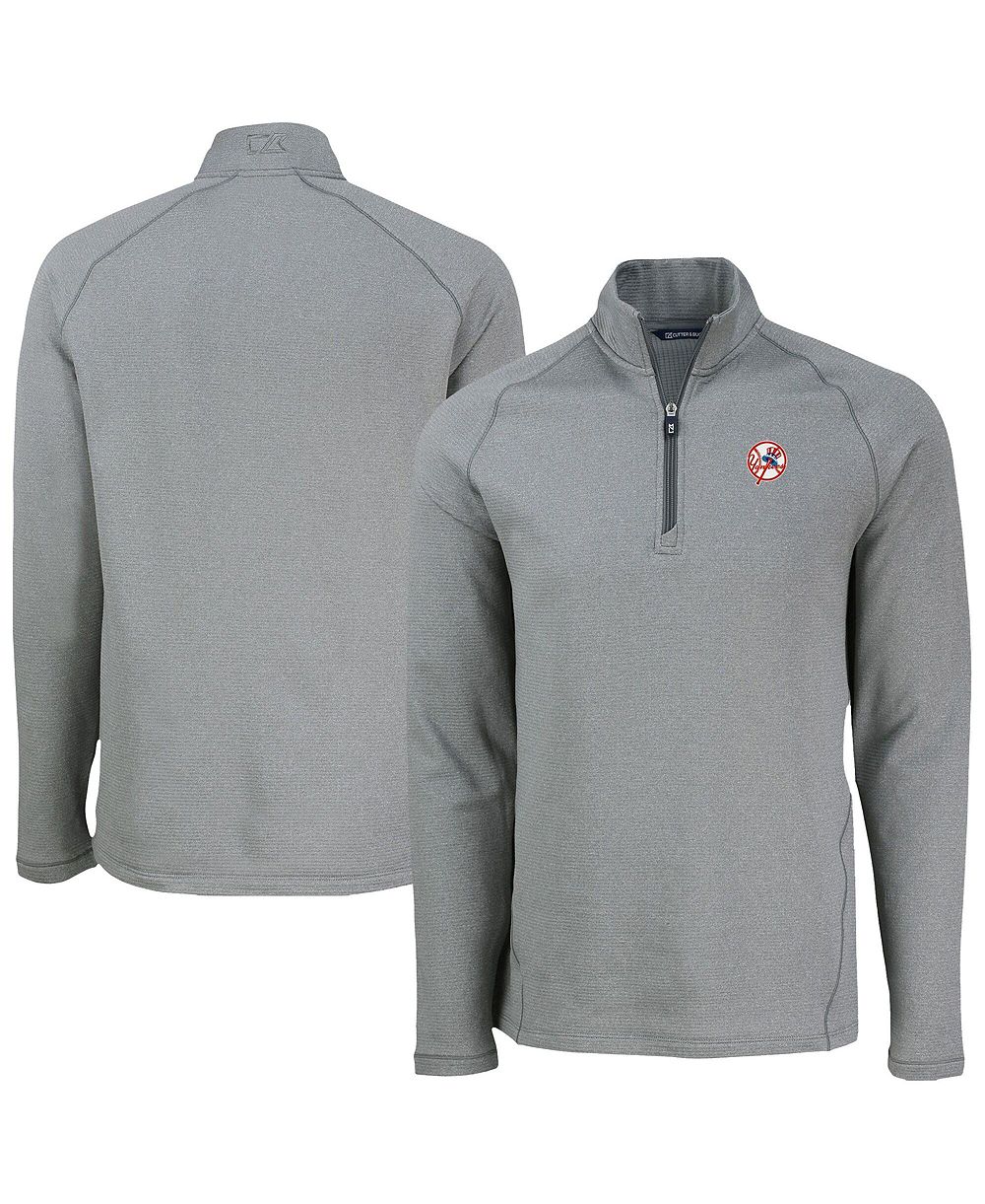 Cutter & Buck Мужской свитшот Raglan Quarter-Zip Eco Fleece серого цвета
