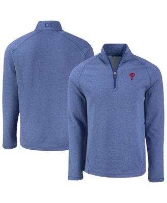 Мужской свит programm Cutter & Buck Philadelphia Phillies Peshastin Eco Fleece Raglan Quarter-Zip