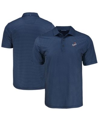 Cutter & Buck мужская поло-рубашка Navy с принтом «Pike Eco Shadow Check» и логотипом Los Angeles Dodgers