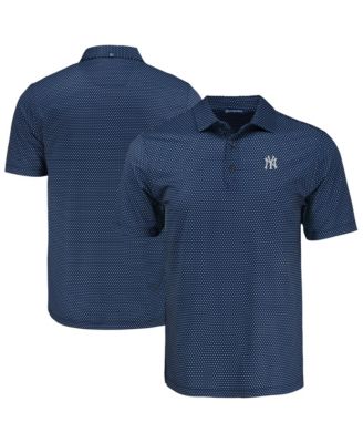 Мужская поло Cutter & Buck Navy New York Yankees Big & Tall Pike Eco Shadow Check Print