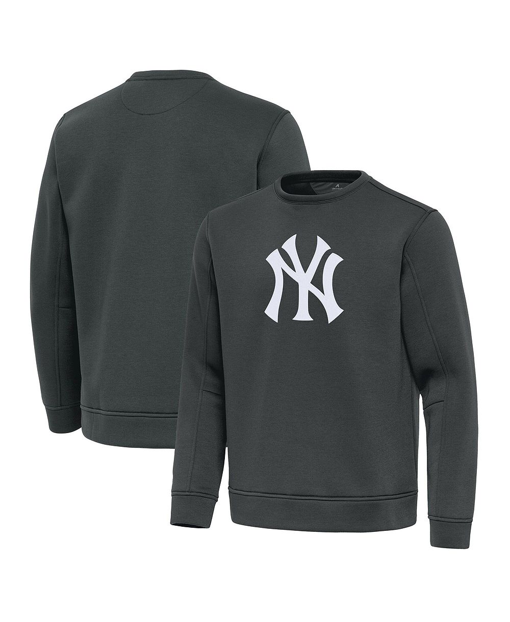 Мужской легкий свитшот Antigua Pewter New York Yankees Relevant Pullover