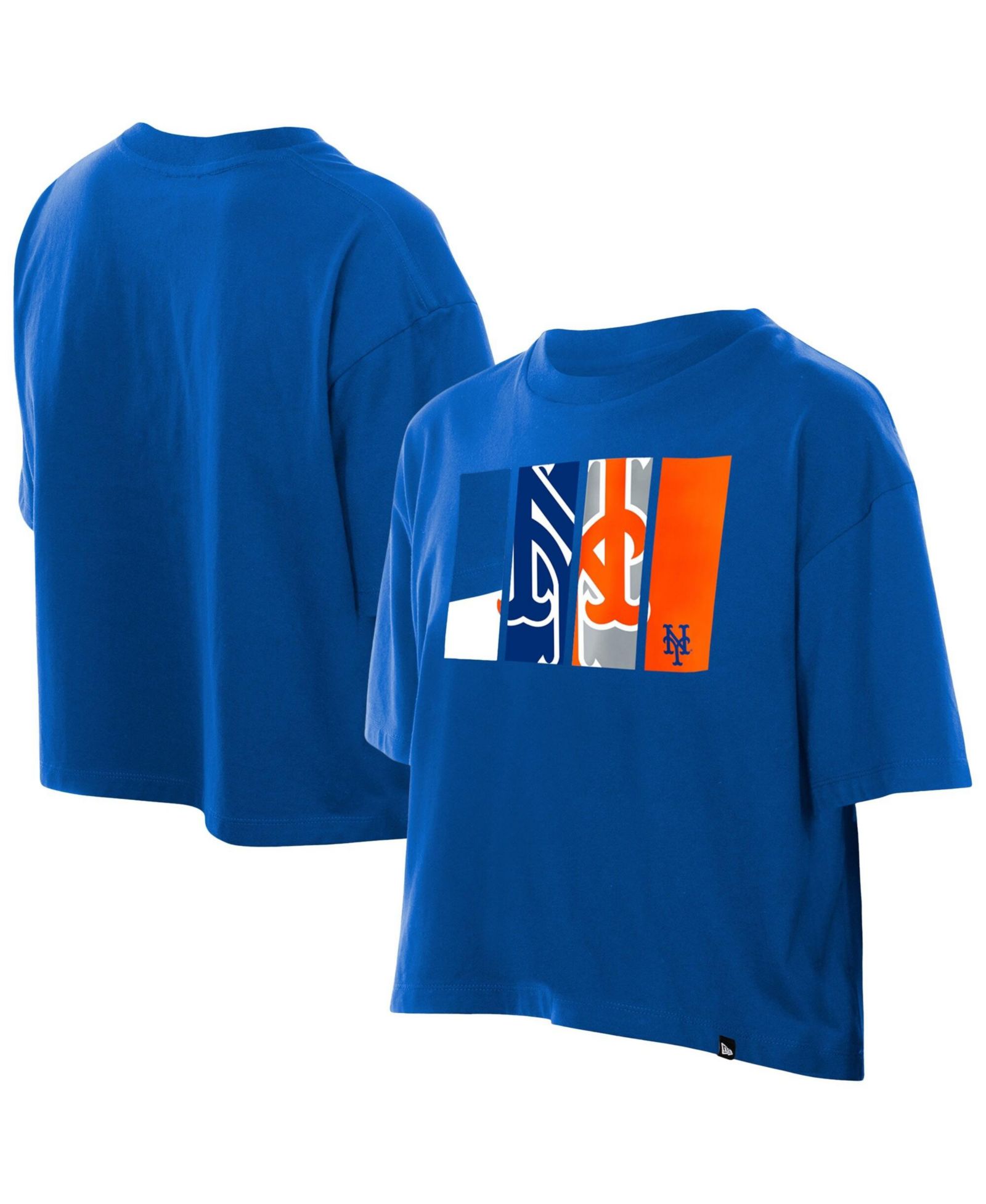 Женская футболка New Era Royal New York Mets с фольгированным логотипом