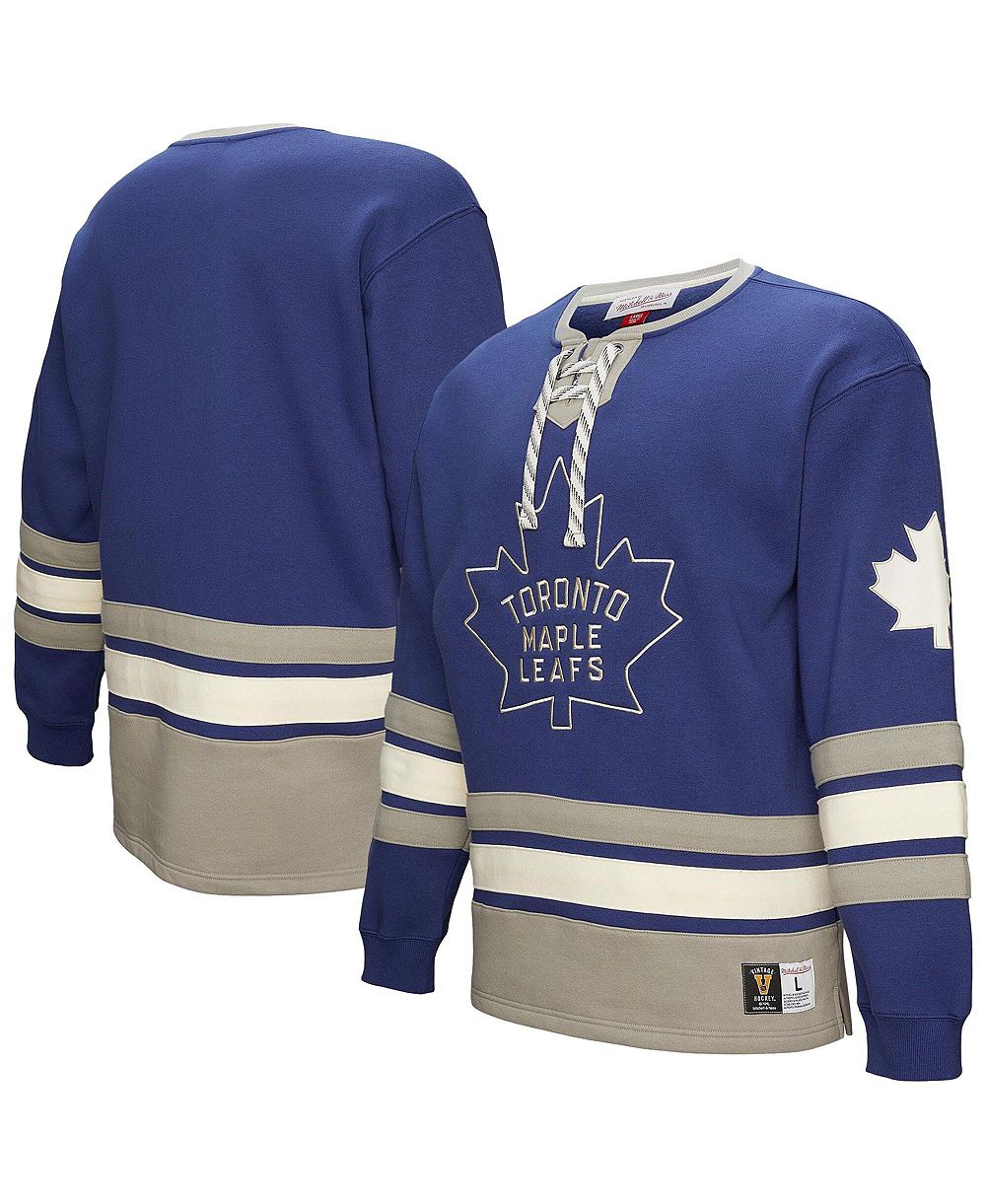 Mitchell & Ness Мужская синяя толстовка Toronto Maple Leaf Heritage Lace-Up Pullover