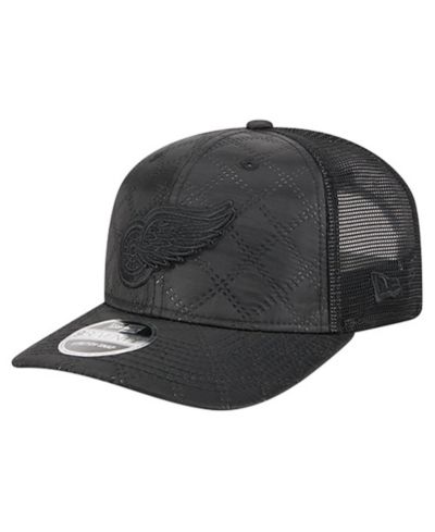 Мужская кепка New Era Men's Black Detroit Red Wings Quilted Nylon 9SEVENTY Adjustable Trucker