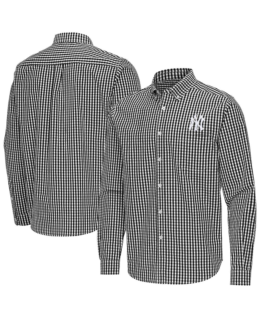 Мужская рубашка Antigua New York Yankees Ellis Woven Tri-Blend Button-Down